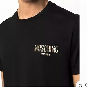 MOSCHINO Swim T Shirt Mens Color Black Size Medium